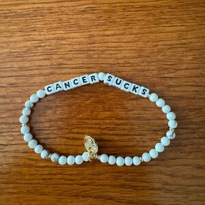 NWOT Cancer Sucks x Little Words Project Bracelet - M/L